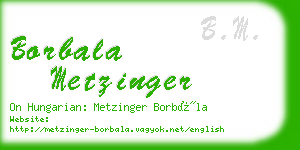 borbala metzinger business card